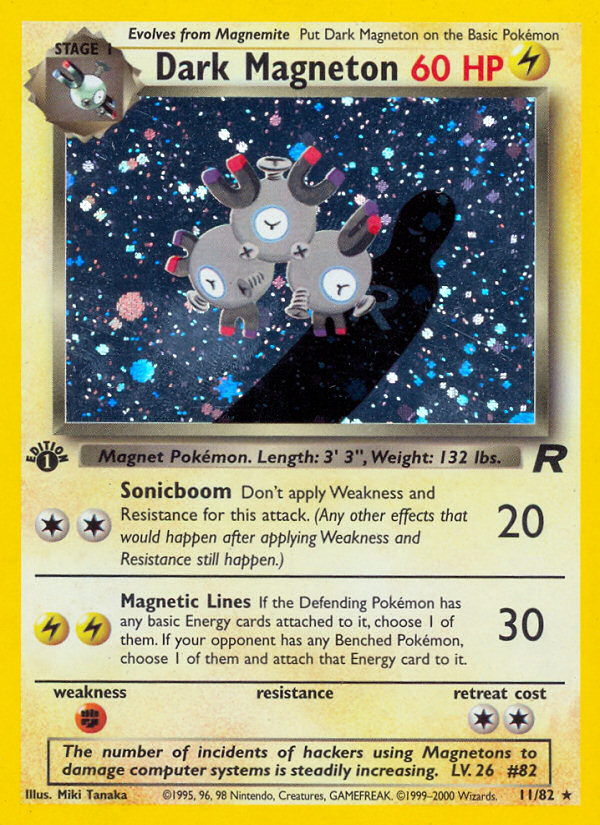 Dark Magneton (11/82) [Team Rocket 1st Edition] | Cracking-Singles