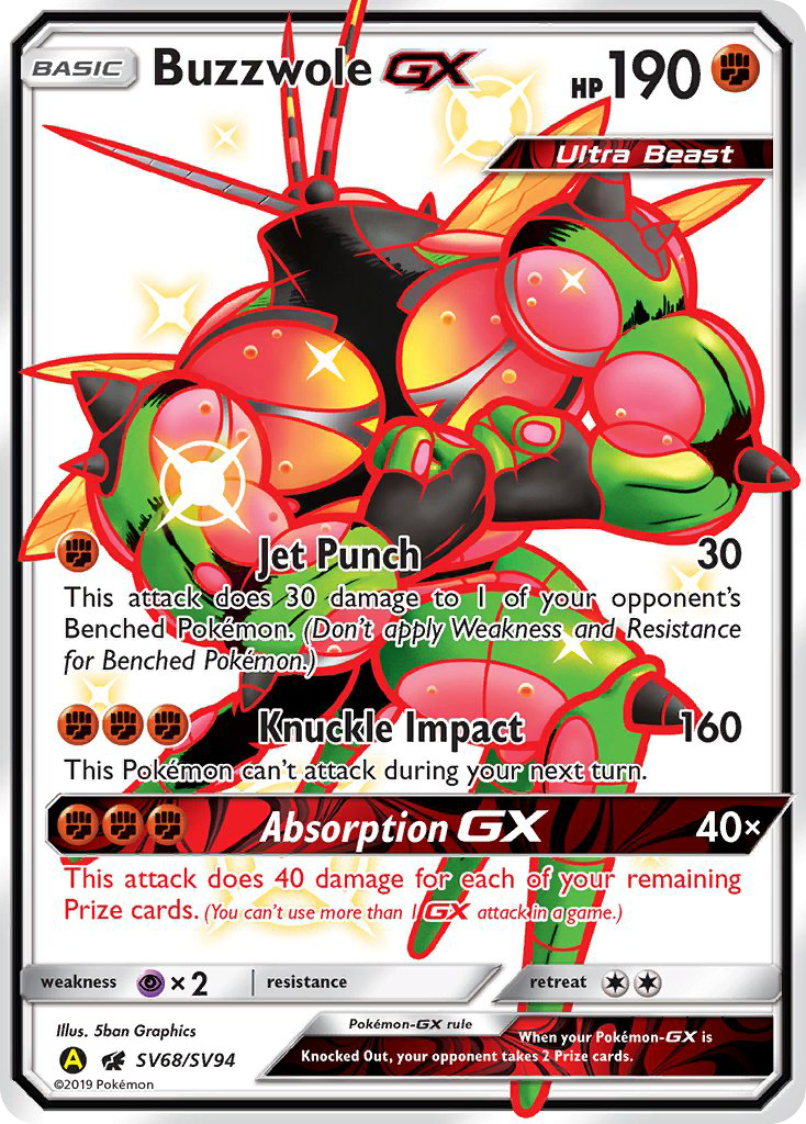 Buzzwole GX (SV68/SV94) [Sun & Moon: Hidden Fates - Shiny Vault] | Cracking-Singles