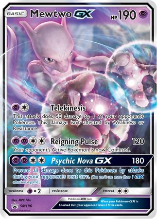 Mewtwo GX (SM196) (Jumbo Card) [Sun & Moon: Black Star Promos] | Cracking-Singles