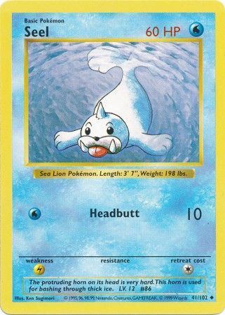 Seel (41/102) [Base Set Shadowless Unlimited] | Cracking-Singles