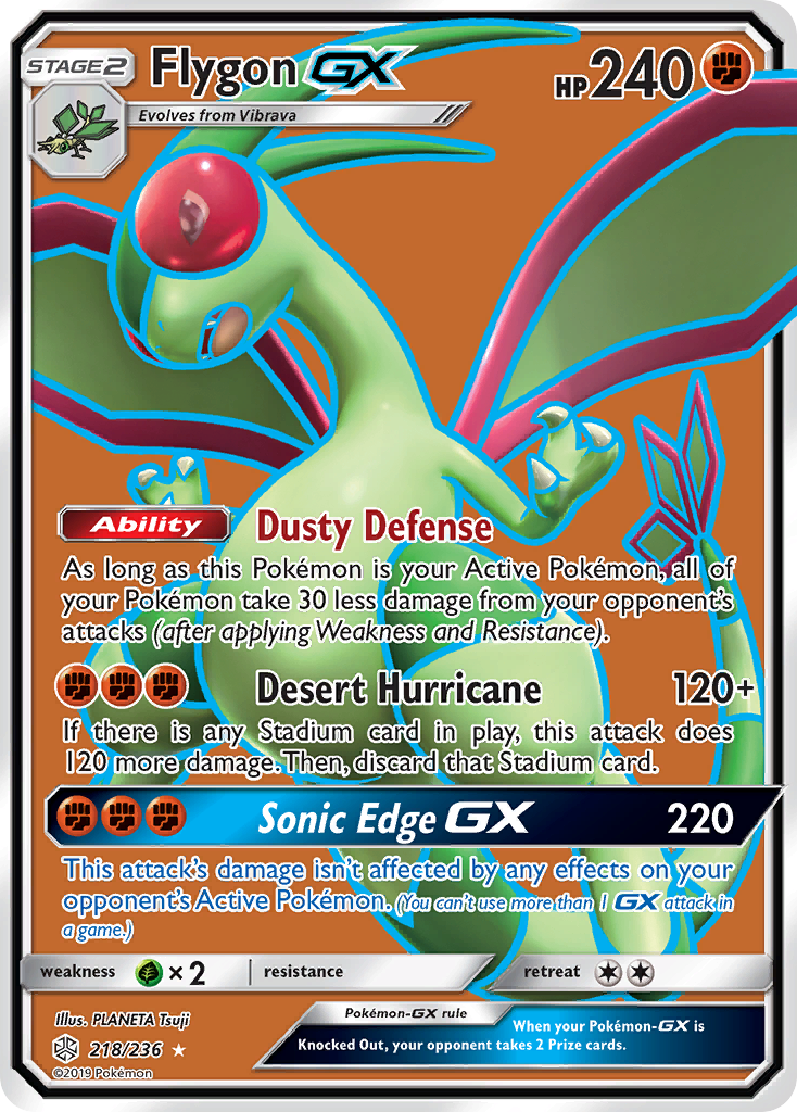 Flygon GX (218/236) [Sun & Moon: Cosmic Eclipse] | Cracking-Singles