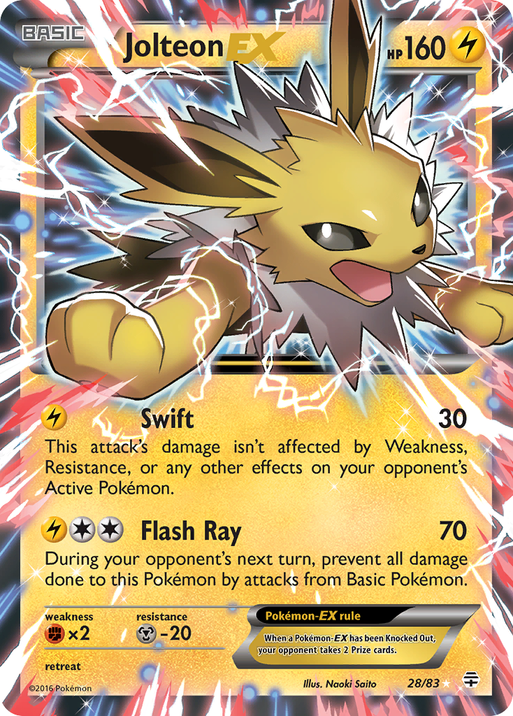 Jolteon EX (28/83) [XY: Generations] | Cracking-Singles