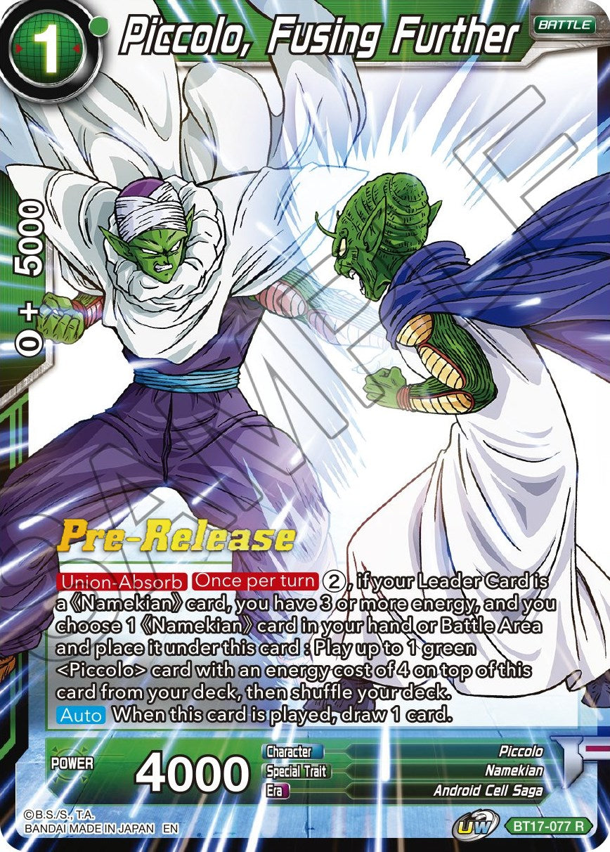 Piccolo, Fusing Further (BT17-077) [Ultimate Squad Prerelease Promos] | Cracking-Singles