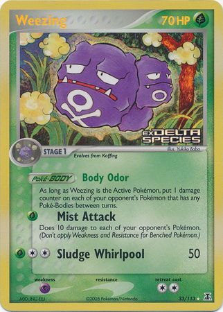 Weezing (33/113) (Stamped) [EX: Delta Species] | Cracking-Singles