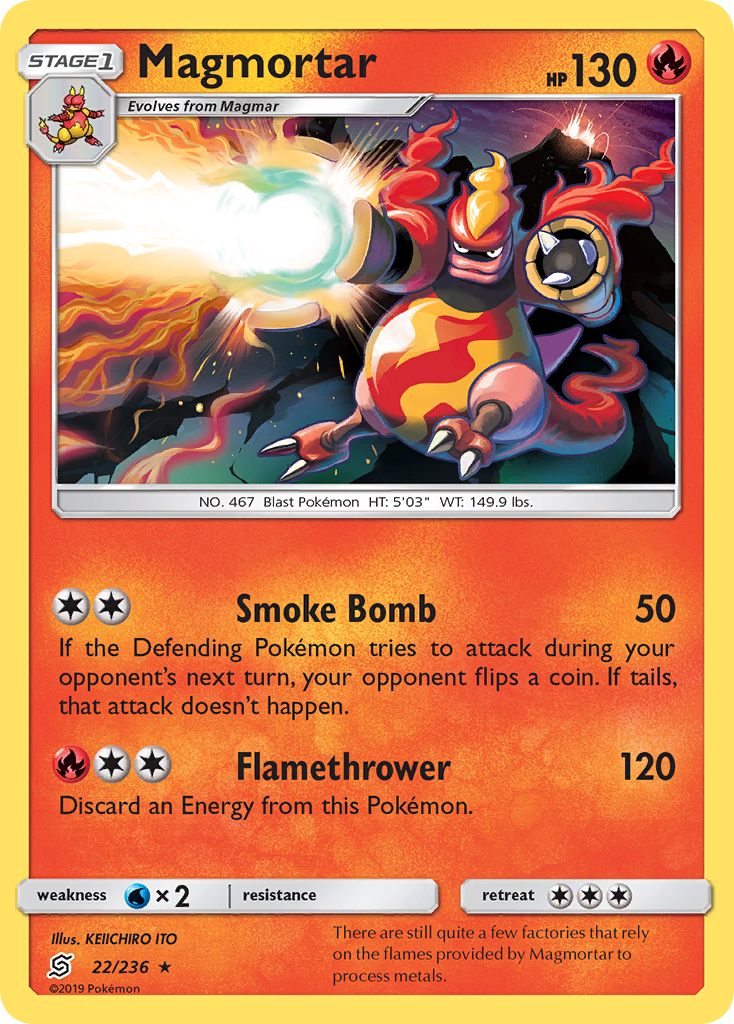 Magmortar (22/236) [Sun & Moon: Unified Minds] | Cracking-Singles