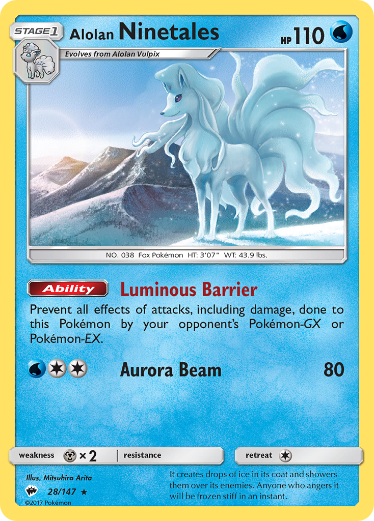 Alolan Ninetales (28/147) [Sun & Moon: Burning Shadows] | Cracking-Singles