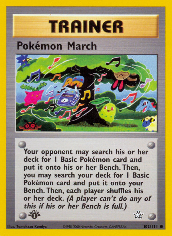 Pokemon March (102/111) [Neo Genesis 1st Edition] | Cracking-Singles