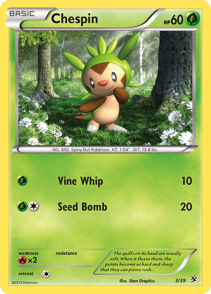 Chespin (3/39) [XY: Kalos Starter Set] | Cracking-Singles