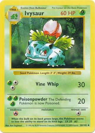 Ivysaur (30/102) [Base Set Shadowless Unlimited] | Cracking-Singles