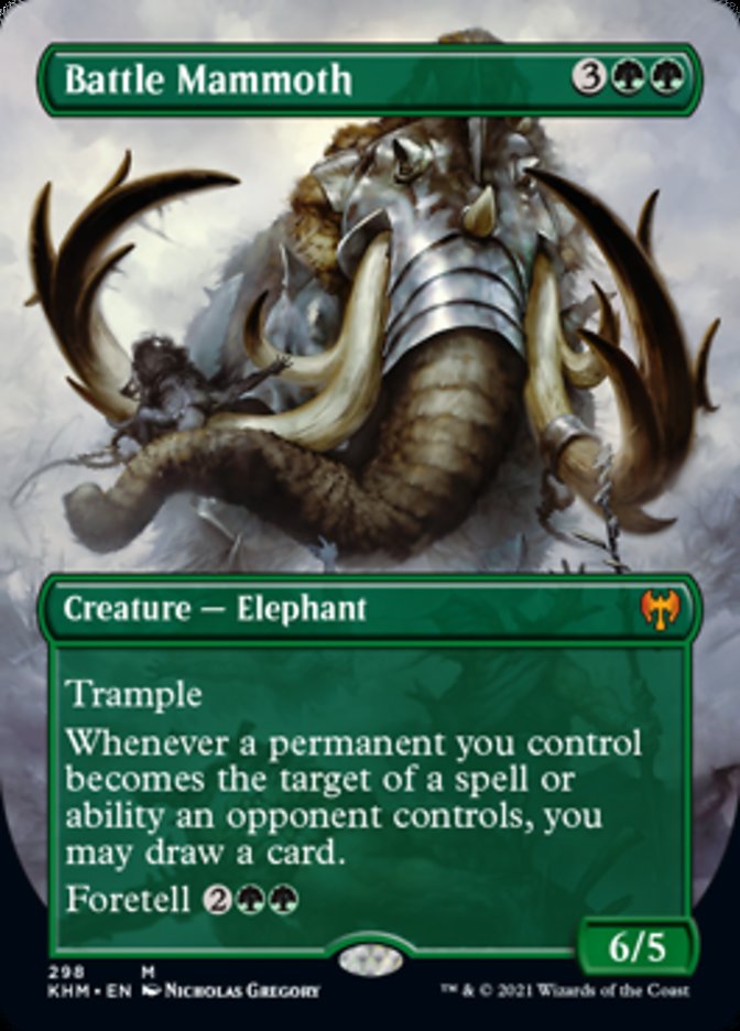 Battle Mammoth (Borderless Alternate Art) [Kaldheim] | Cracking-Singles