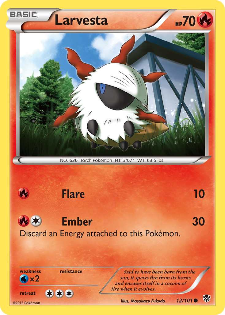 Larvesta (12/101) [Black & White: Plasma Blast] | Cracking-Singles