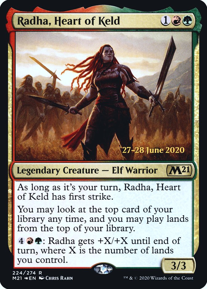 Radha, Heart of Keld  [Core Set 2021 Prerelease Promos] | Cracking-Singles