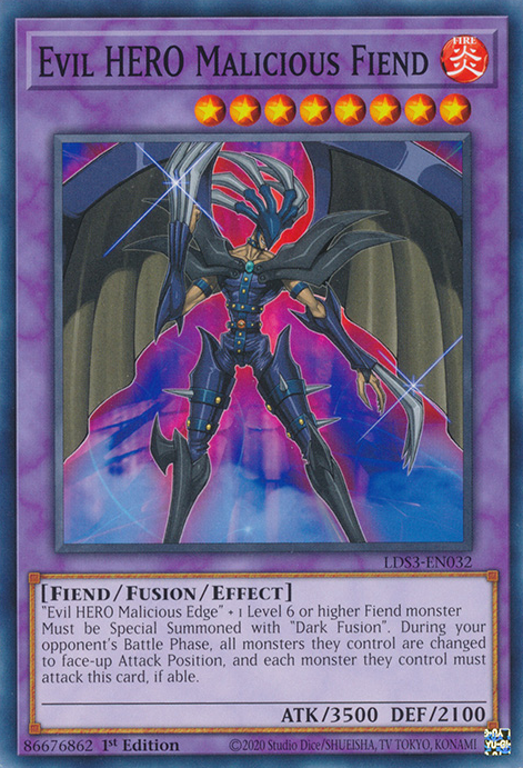 Evil HERO Malicious Fiend [LDS3-EN032] Common | Cracking-Singles