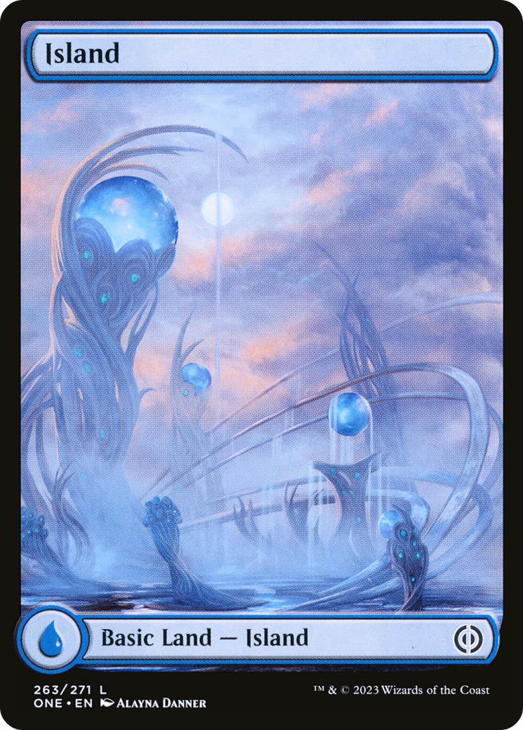 Island (263) (Full-Art) [Phyrexia: All Will Be One] | Cracking-Singles