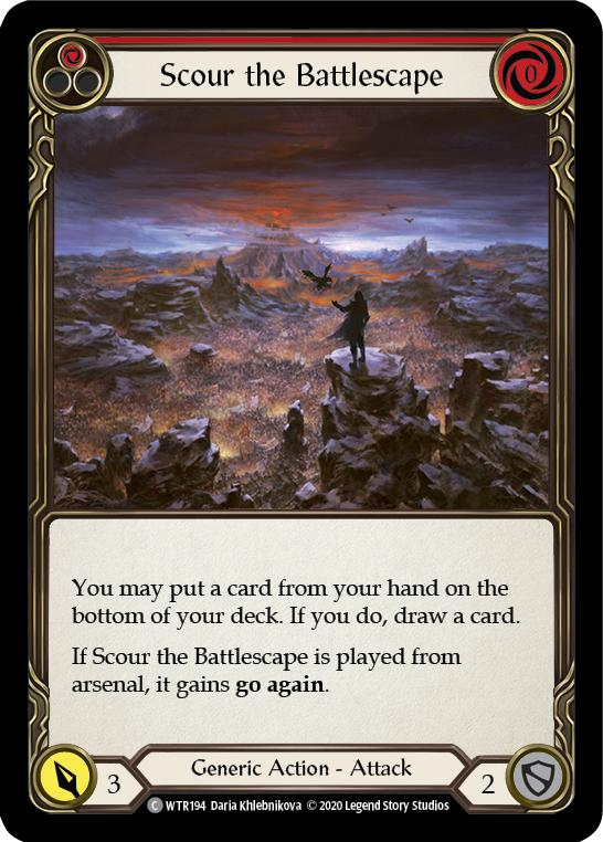 Scour the Battlescape (Red) [U-WTR194] (Welcome to Rathe Unlimited)  Unlimited Rainbow Foil | Cracking-Singles