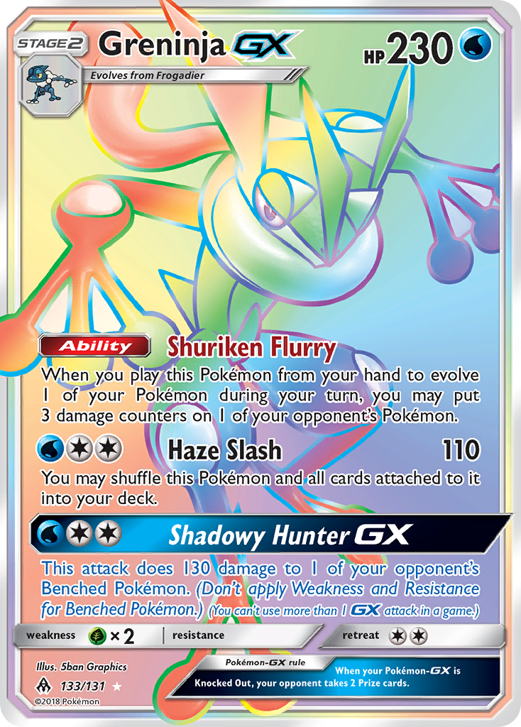 Greninja GX (133/131) [Sun & Moon: Forbidden Light] | Cracking-Singles