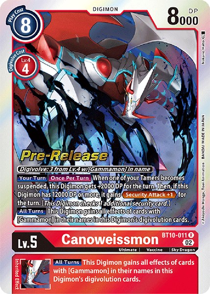 Canoweissmon [BT10-011] [Xros Encounter Pre-Release Cards] | Cracking-Singles