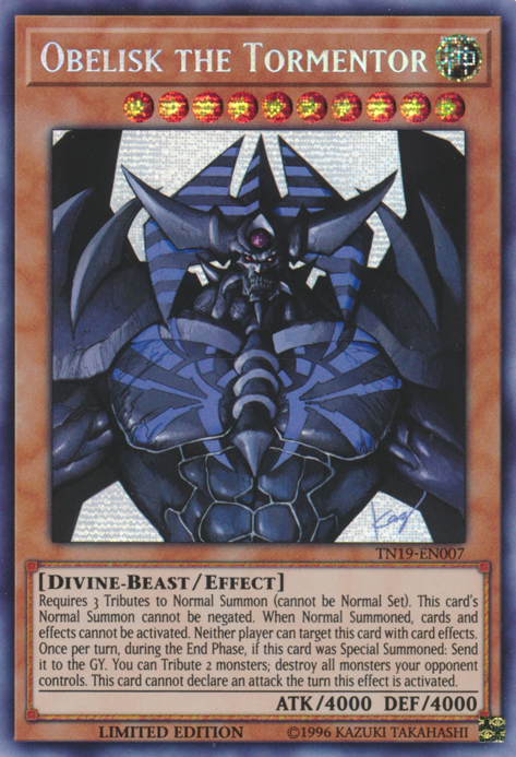 Obelisk the Tormentor [TN19-EN007] Prismatic Secret Rare | Cracking-Singles