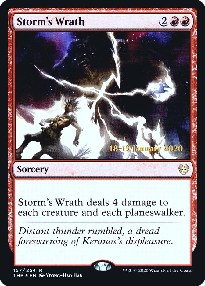 Storm's Wrath [Theros Beyond Death Prerelease Promos] | Cracking-Singles