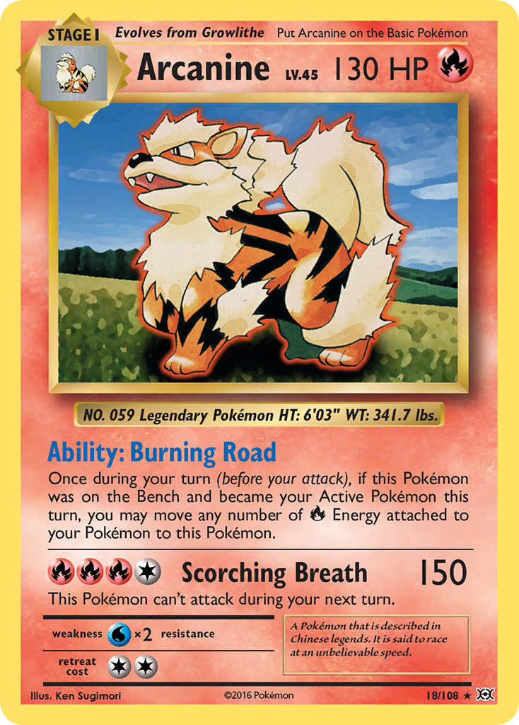 Arcanine (18/108) [XY: Evolutions] | Cracking-Singles