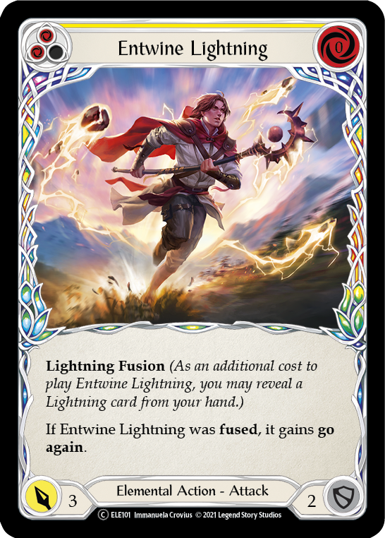 Entwine Lightning (Yellow) [U-ELE101] Unlimited Rainbow Foil | Cracking-Singles