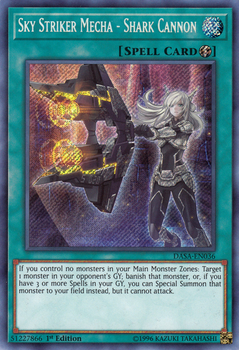 Sky Striker Mecha - Shark Cannon [DASA-EN036] Secret Rare | Cracking-Singles