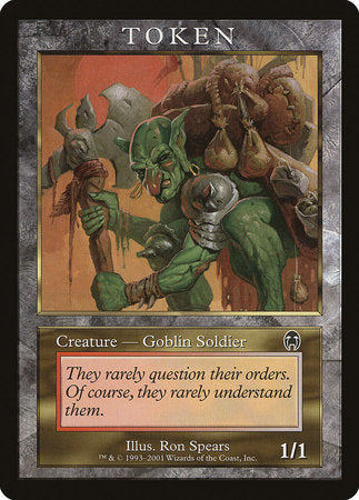 Goblin Soldier Token (Apocalypse) [Magic Player Rewards 2001] | Cracking-Singles