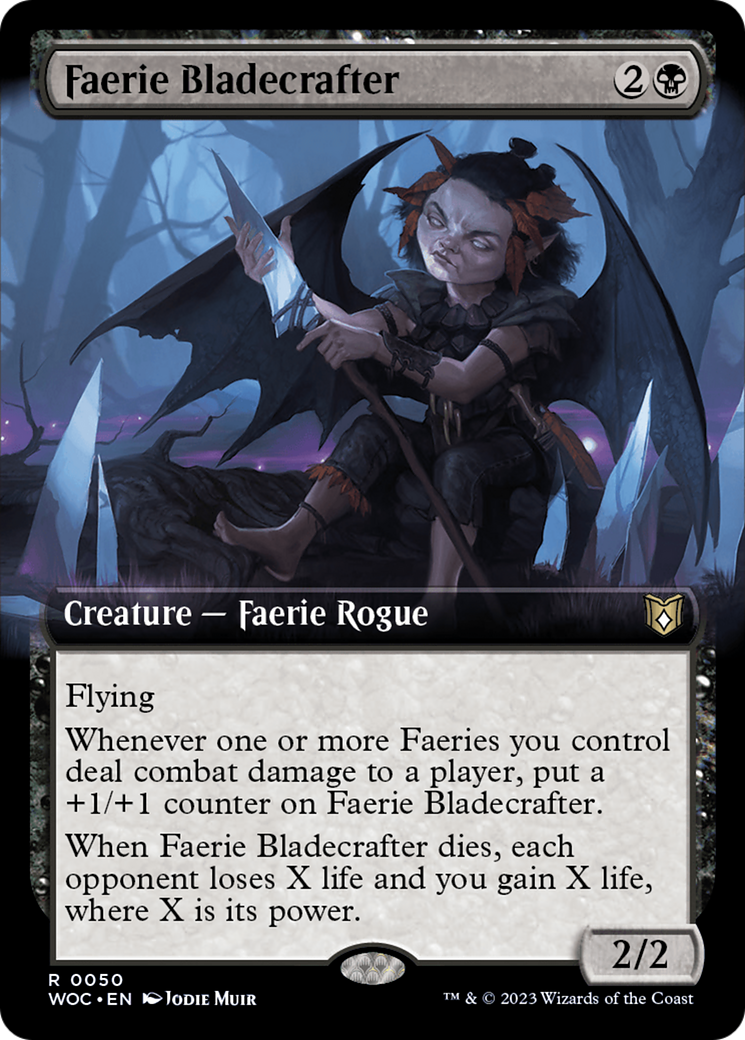 Faerie Bladecrafter (Extended Art) [Wilds of Eldraine Commander] | Cracking-Singles