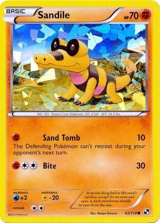 Sandile (63/114) (Cracked Ice Holo) [Black & White: Base Set] | Cracking-Singles