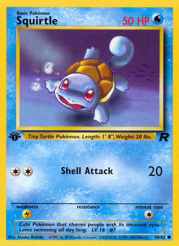 Squirtle (68/82) [Team Rocket 1st Edition] | Cracking-Singles