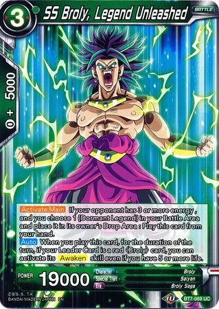 SS Broly, Legend Unleashed [BT7-069] | Cracking-Singles