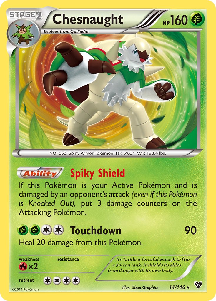 Chesnaught (14/146) (Cosmos Holo) (Blister Exclusive) [XY: Base Set] | Cracking-Singles