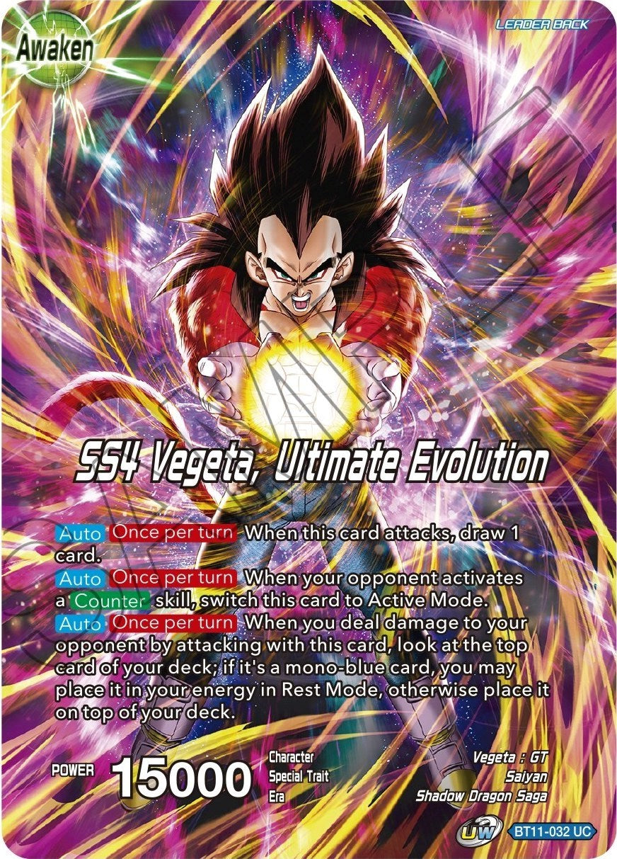 Vegeta // SS4 Vegeta, Ultimate Evolution (BT11-032) [Theme Selection: History of Vegeta] | Cracking-Singles