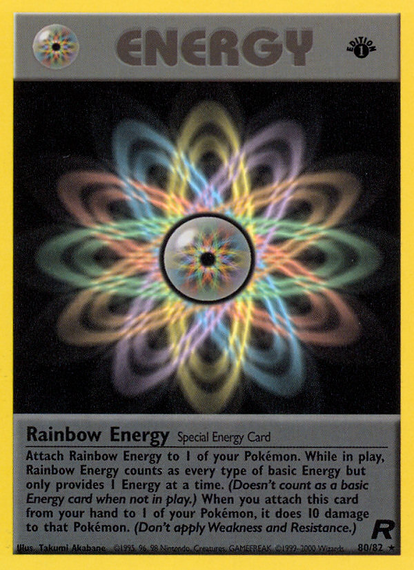 Rainbow Energy (80/82) [Team Rocket 1st Edition] | Cracking-Singles