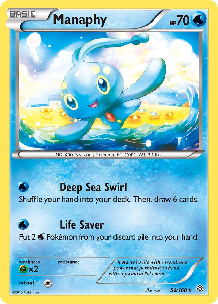 Manaphy (56/160) (Battle Arena Deck Exclusive) (Theme Deck Exclusive) [XY: Primal Clash] | Cracking-Singles