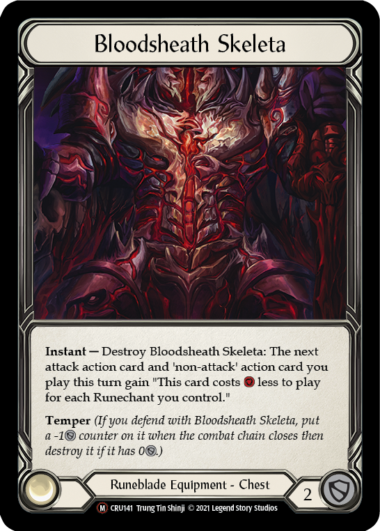 Bloodsheath Skeleta (Rainbow Foil) [CRU141-RF] Unlimited Rainbow Foil | Cracking-Singles