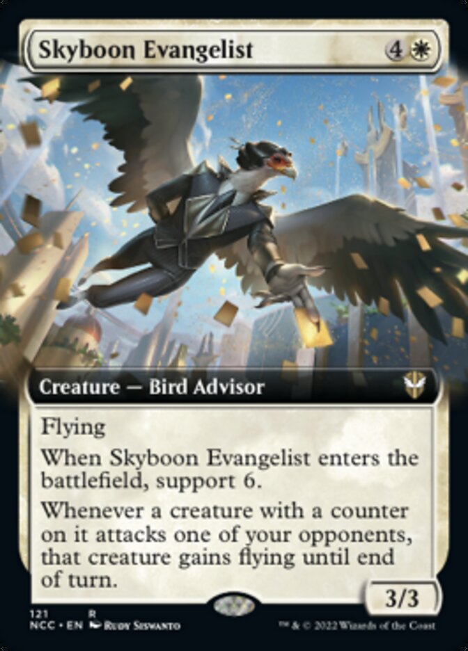 Skyboon Evangelist (Extended Art) [Streets of New Capenna Commander] | Cracking-Singles