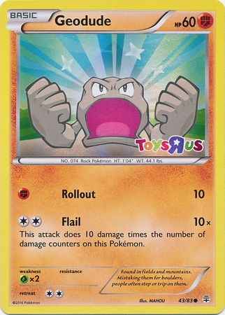 Geodude (43/83) (Toys R Us Promo) [XY: Generations] | Cracking-Singles