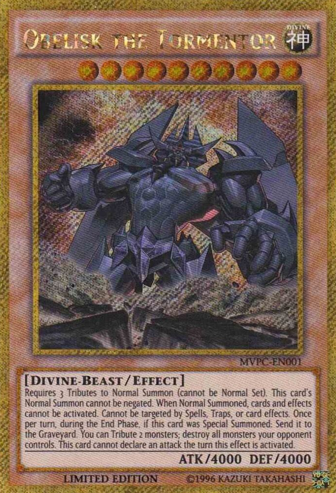 Obelisk the Tormentor [MVPC-EN001] Gold Secret Rare | Cracking-Singles