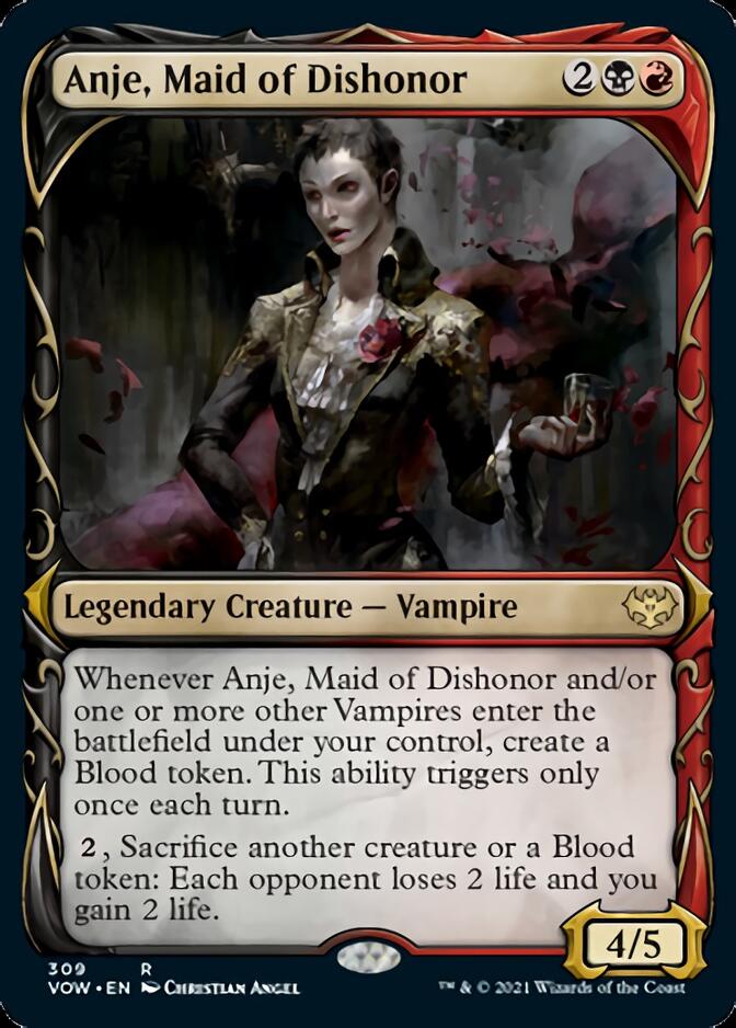 Anje, Maid of Dishonor (Showcase Fang Frame) [Innistrad: Crimson Vow] | Cracking-Singles