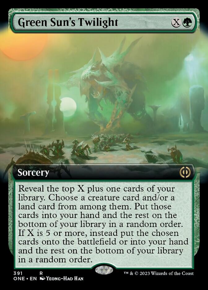 Green Sun's Twilight (Extended Art) [Phyrexia: All Will Be One] | Cracking-Singles