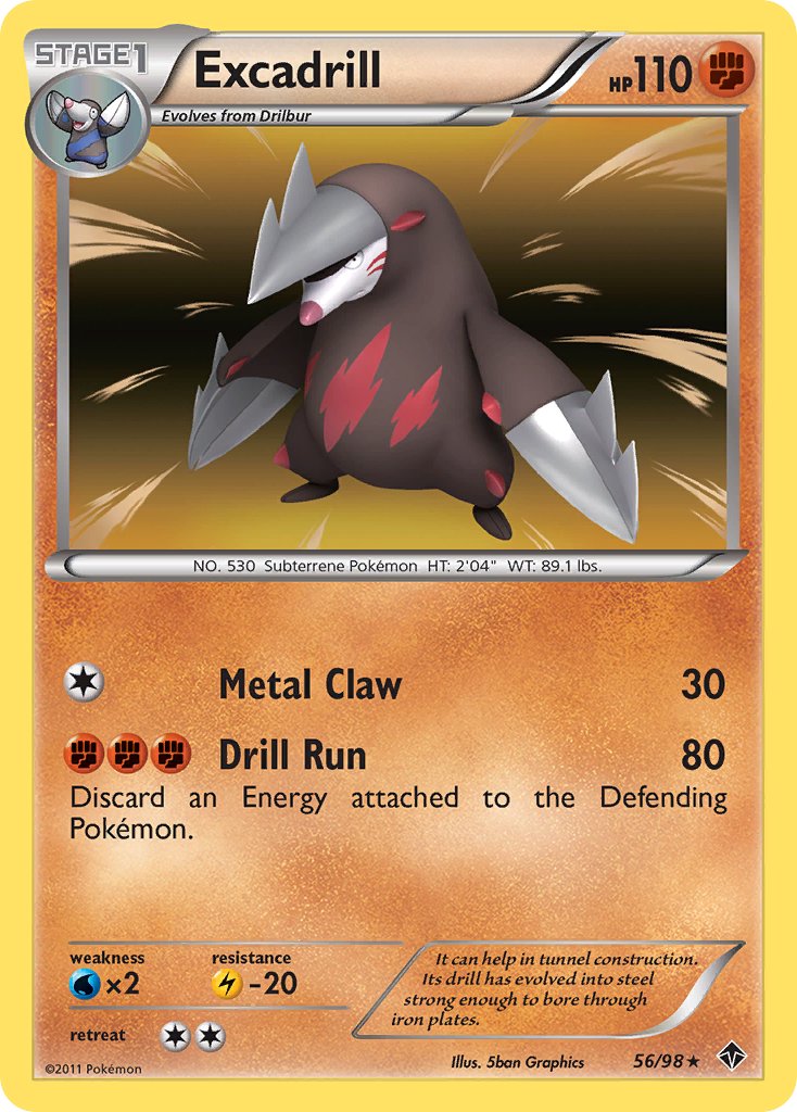 Excadrill (56/98) (Cosmos Holo) (Blister Exclusive) [Black & White: Emerging Powers] | Cracking-Singles