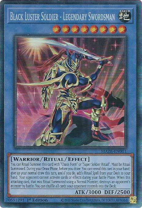 Black Luster Soldier - Legendary Swordsman [MAZE-EN011] Collector's Rare | Cracking-Singles