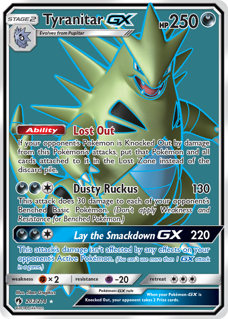 Tyranitar GX (203/214) [Sun & Moon: Lost Thunder] | Cracking-Singles