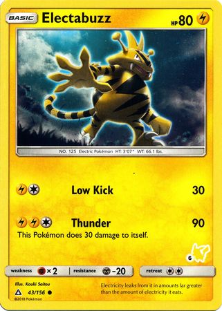 Electabuzz (43/156) (Pikachu Stamp #6) [Battle Academy 2020] | Cracking-Singles