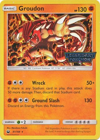 Groudon (81/168) (Cosmos Holo Gamestop Promo) [Sun & Moon: Celestial Storm] | Cracking-Singles