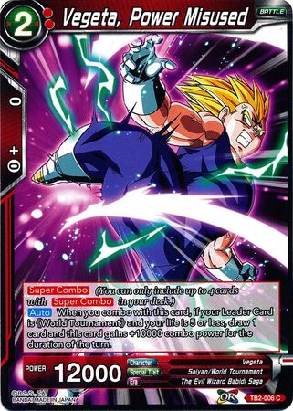 Vegeta, Power Misused [TB2-006] | Cracking-Singles