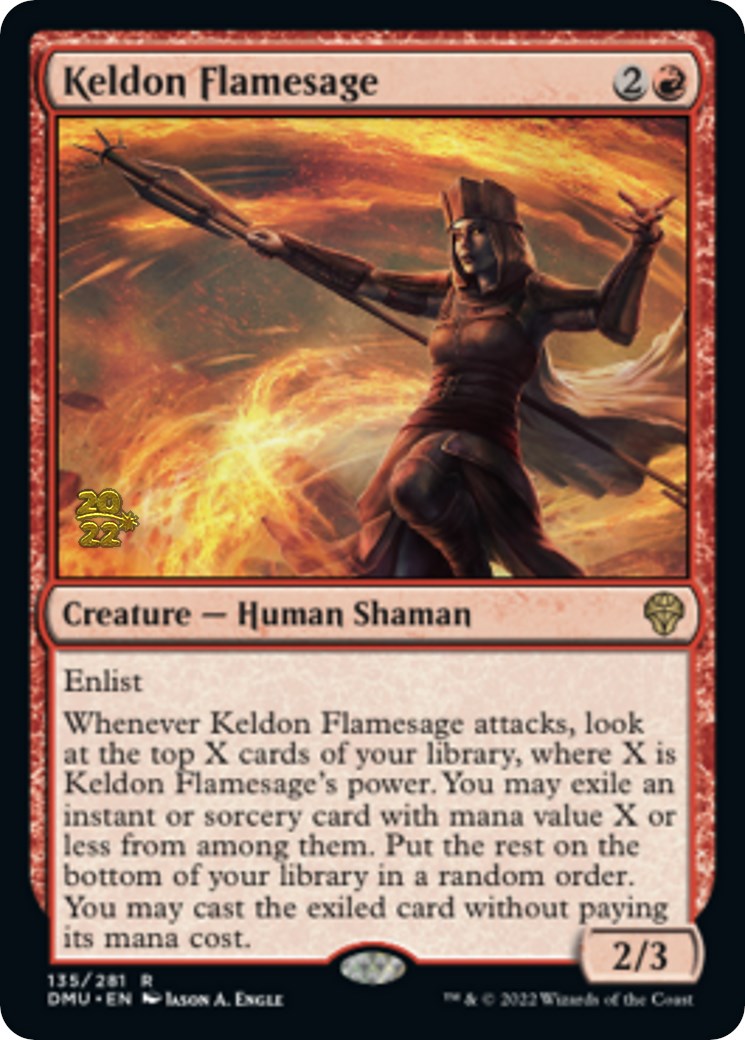 Keldon Flamesage [Dominaria United Prerelease Promos] | Cracking-Singles