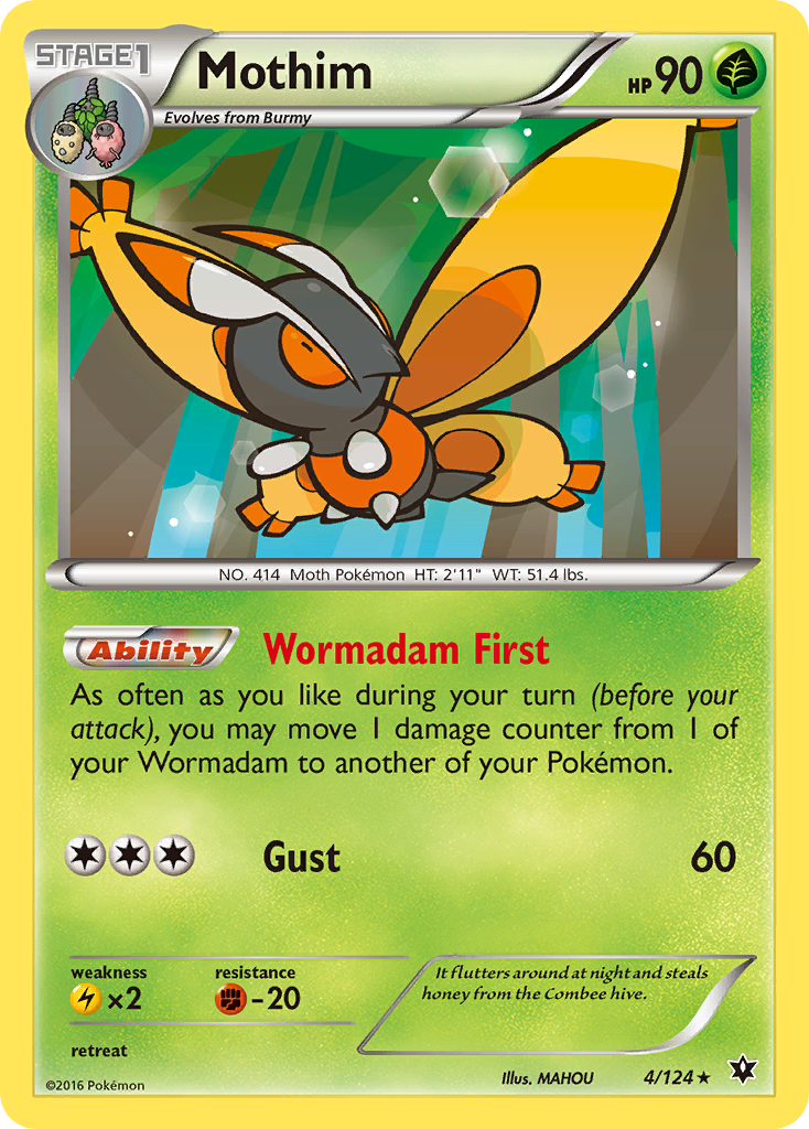 Mothim (4/124) [XY: Fates Collide] | Cracking-Singles