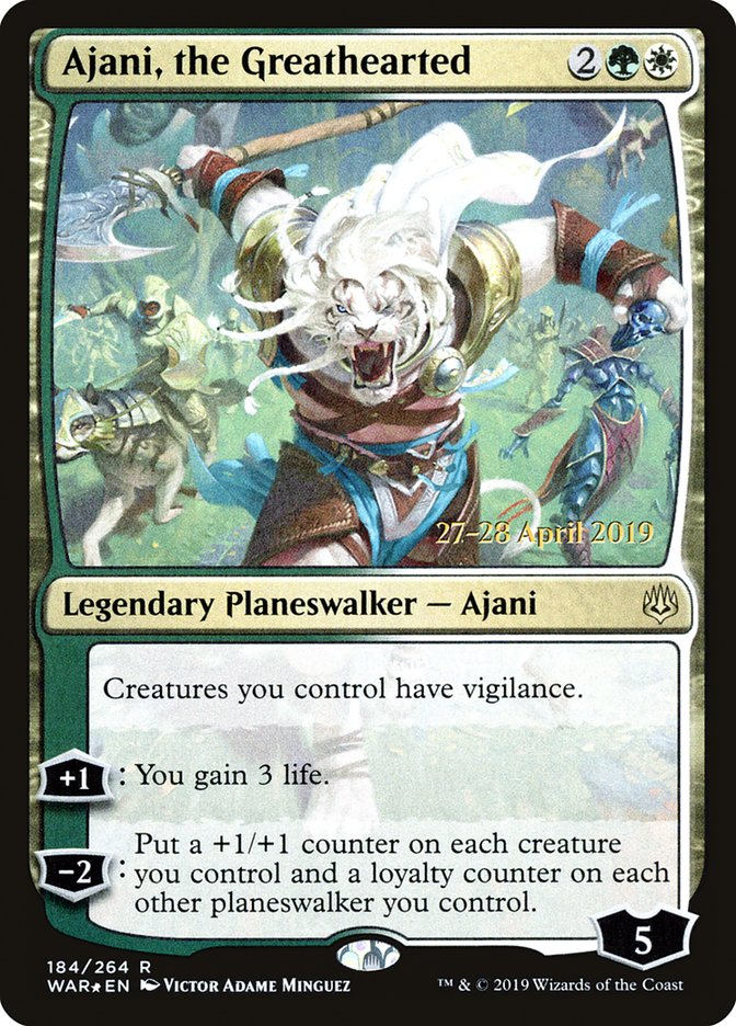 Ajani, the Greathearted  [War of the Spark Prerelease Promos] | Cracking-Singles